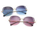 Frameless cut edge lenses Ocean color 2020 new arrivals unique fashion shades custom designer luxury sunglasses metal women 7202